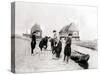 Men and Boys in Traditional Costume by a Canal Bank, Marken Island, Netherlands, 1898-James Batkin-Stretched Canvas