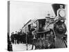 Men and Canadian Steam Locomotive-null-Stretched Canvas