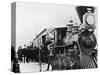 Men and Canadian Steam Locomotive-null-Stretched Canvas