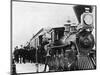 Men and Canadian Steam Locomotive-null-Mounted Photographic Print
