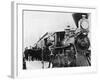 Men and Canadian Steam Locomotive-null-Framed Photographic Print