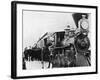 Men and Canadian Steam Locomotive-null-Framed Photographic Print