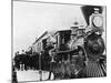 Men and Canadian Steam Locomotive-null-Mounted Photographic Print