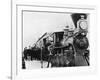 Men and Canadian Steam Locomotive-null-Framed Photographic Print