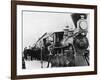 Men and Canadian Steam Locomotive-null-Framed Photographic Print