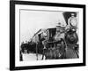 Men and Canadian Steam Locomotive-null-Framed Photographic Print