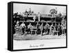 Men and Wolverhampton Locomotive-null-Framed Stretched Canvas