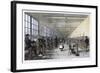 Men and Women at Work in the Patent Renewable Stocking Factory at Tewkesbury England-null-Framed Art Print