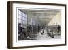 Men and Women at Work in the Patent Renewable Stocking Factory at Tewkesbury England-null-Framed Art Print