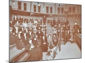 Men and Women Attending a Literature Class, Hackney Downs Secondary School, London, 1908-null-Mounted Photographic Print