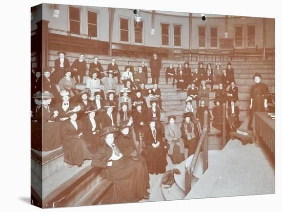 Men and Women Attending a Literature Class, Hackney Downs Secondary School, London, 1908-null-Stretched Canvas