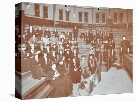 Men and Women Attending a Literature Class, Hackney Downs Secondary School, London, 1908-null-Stretched Canvas