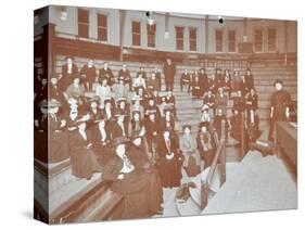 Men and Women Attending a Literature Class, Hackney Downs Secondary School, London, 1908-null-Stretched Canvas