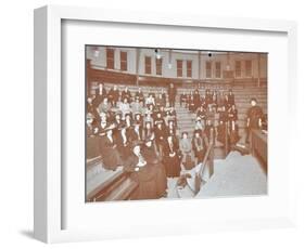 Men and Women Attending a Literature Class, Hackney Downs Secondary School, London, 1908-null-Framed Photographic Print