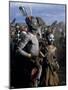 Men and Women Dance Together in the Karo Village of Duss, Omo Delta, Ethiopia-John Warburton-lee-Mounted Photographic Print