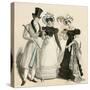 Men and Women of the High European Society Vetus a La Latest Fashion, circa 1820 - High Society Eur-null-Stretched Canvas