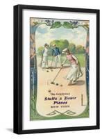 Men and Women Playing Croquet-null-Framed Giclee Print