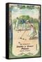 Men and Women Playing Croquet-null-Framed Stretched Canvas