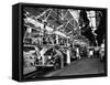 Men and Women Polishing Chevrolets on the Assembly Line at the General Motors Plant-null-Framed Stretched Canvas