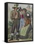 Men and Women Tyrolean Traditional Costumes-null-Framed Stretched Canvas