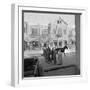 Men and Women, Wearing the Traditional Burqa, Walk Along a Street in Kabul-null-Framed Photographic Print