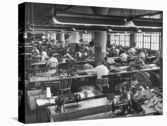 Men and Women Working in Clothing Factory-Ralph Morse-Stretched Canvas