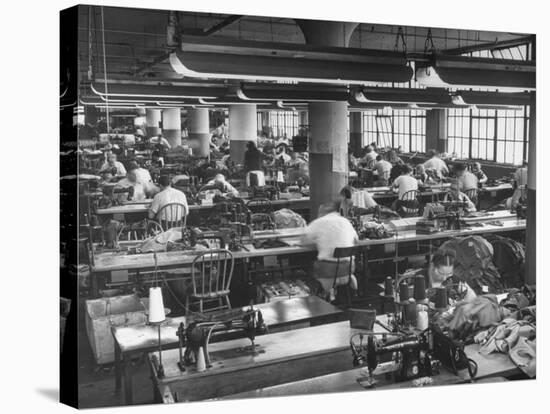 Men and Women Working in Clothing Factory-Ralph Morse-Stretched Canvas