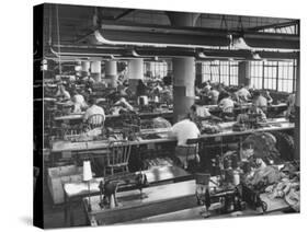Men and Women Working in Clothing Factory-Ralph Morse-Stretched Canvas