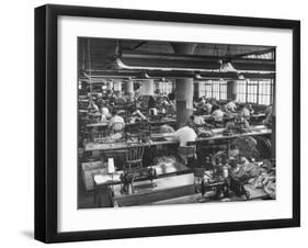 Men and Women Working in Clothing Factory-Ralph Morse-Framed Photographic Print