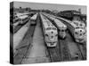 Men are Loading Up the "Santa Fe" Train with Supplies before They Take-Off-Andreas Feininger-Stretched Canvas