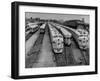 Men are Loading Up the "Santa Fe" Train with Supplies before They Take-Off-Andreas Feininger-Framed Photographic Print