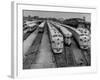 Men are Loading Up the "Santa Fe" Train with Supplies before They Take-Off-Andreas Feininger-Framed Photographic Print