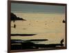 Men are Silhouetted Against the Sea as They Fish and Relax on the Beirut Coastline, August 24, 2006-Matt Dunham-Framed Photographic Print