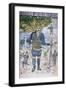 Men Armed with Rifles, Naive Mural Painting in Village of Ali Meri, Near Volos, Thessaly, Greece-null-Framed Giclee Print