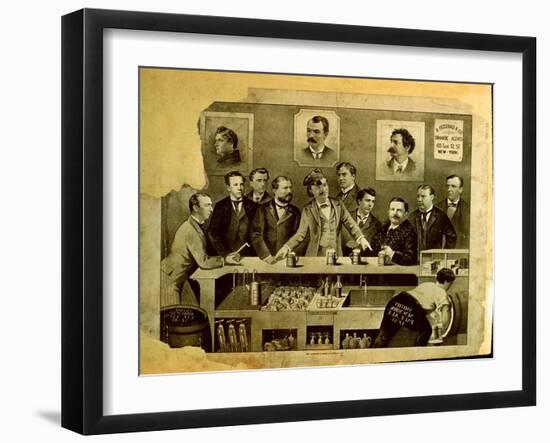 Men at a Bar-null-Framed Giclee Print