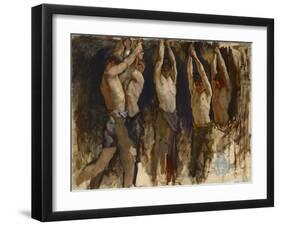 Men at an Anvil, Study for The Spirit of Vulcan, c.1904-8-Edwin Austin Abbey-Framed Giclee Print