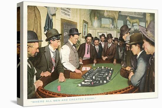 Men at Gambling Table-null-Stretched Canvas