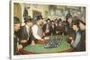 Men at Gambling Table-null-Stretched Canvas