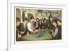 Men at Gambling Table-null-Framed Premium Giclee Print