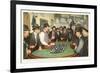 Men at Gambling Table-null-Framed Premium Giclee Print