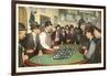 Men at Gambling Table-null-Framed Art Print