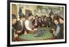 Men at Gambling Table-null-Framed Art Print