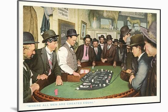 Men at Gambling Table-null-Mounted Art Print