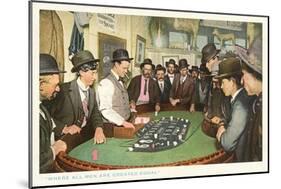 Men at Gambling Table-null-Mounted Art Print