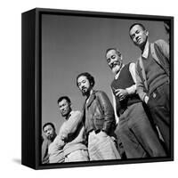 Men at Japanese Internment Camp, Tule Lake, Ca-Carl Mydans-Framed Stretched Canvas