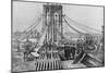 Men Building Brooklyn Bridge-null-Mounted Giclee Print