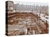 Men Building the Camden Town Sub-Station, London, 1908-null-Stretched Canvas