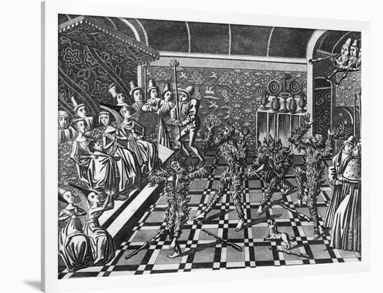 Men Burnt Alive at a Party-J. Harris-Framed Art Print