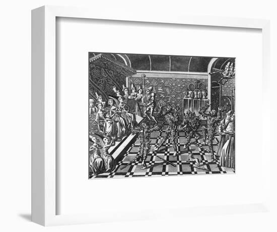 Men Burnt Alive at a Party-J. Harris-Framed Art Print