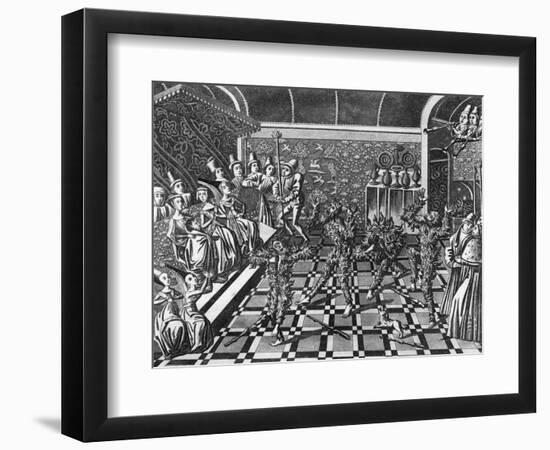 Men Burnt Alive at a Party-J. Harris-Framed Art Print